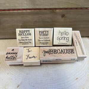 Rubber Stamp Various Phrases Lot